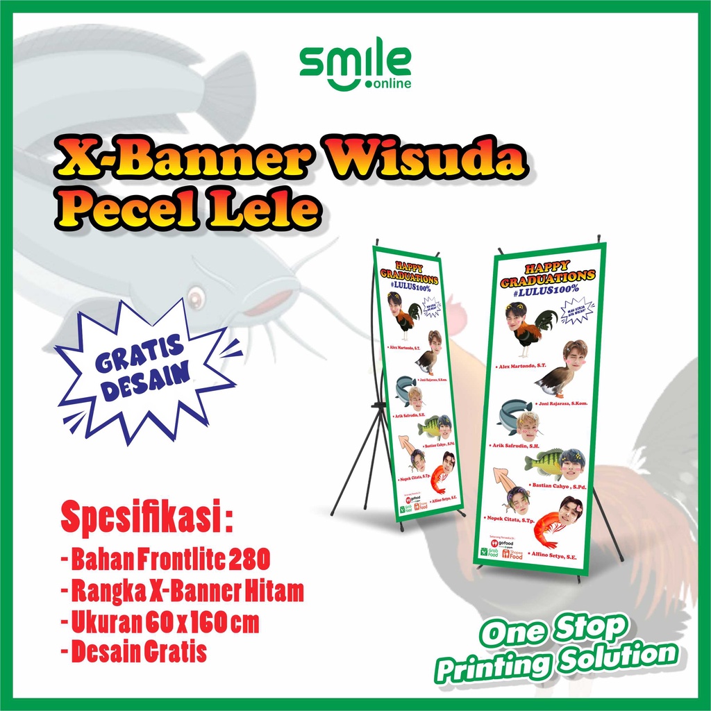 

X BANNER WISUDA PECEL LELE