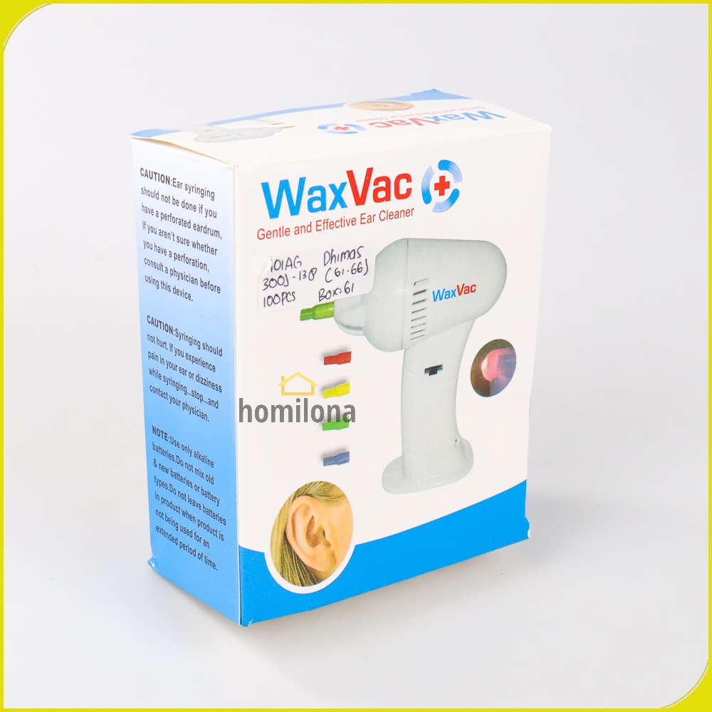 Electric Ear Wax Vacuum Pembersih Kotoran Telinga - WaxVac 682 - White