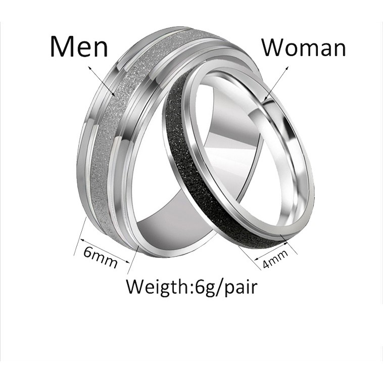 Cincin Couple / Tunangan / Nikah / Pasangan / Titanium C052