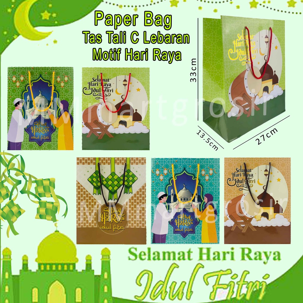 Kiky / Tas Tali C Lebaran / Tas Motif Hari Raya / 330x265x135mm