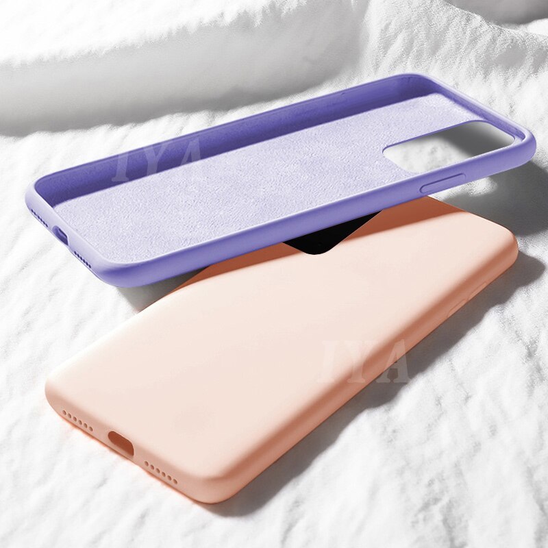 New Liquid Silicone Case For Samsung Galaxy A02S A12 M51 A11 A21S S20 FE S21 S21 Plus S21 Ultra Soft TPU Protective Cover IYA