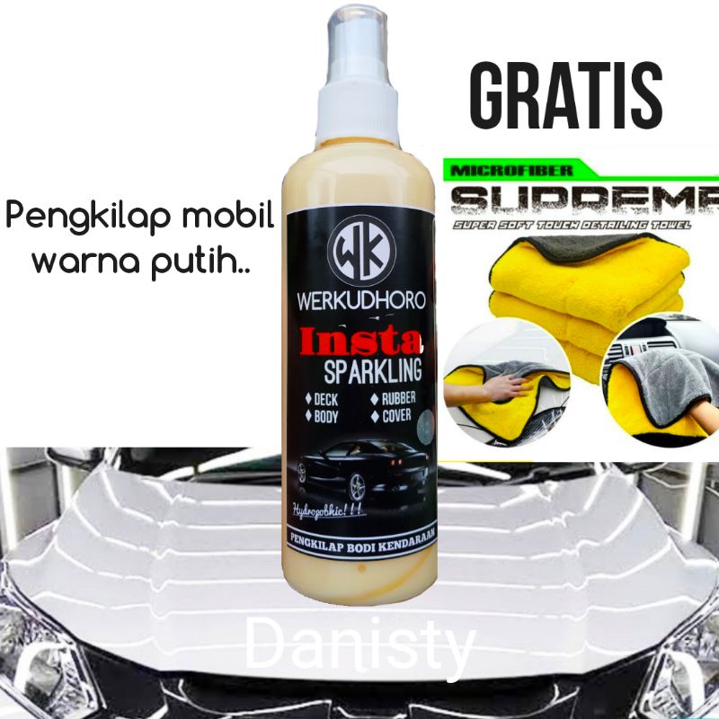 POLES BODY MOBIL MOTOR KHUSUS PUTIH WK 250 ml bonus kain micro | PEMBERSIH PENGKILAP MOBIL