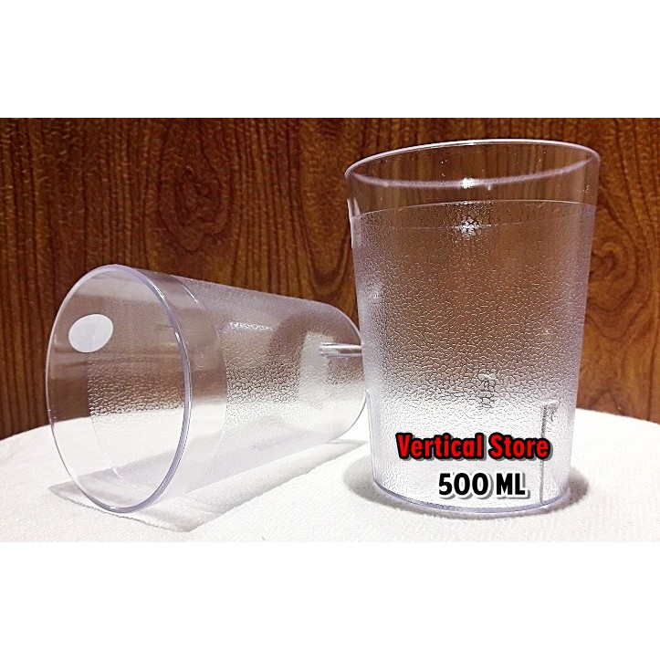Gelas Melamin / Gelas Pesta Bening / Mug Drink Glass Transparent - 500ml