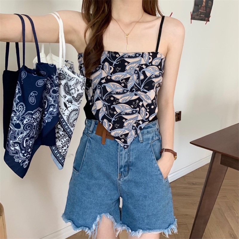 *IMPORT* Tank Top BKK / Crop Top Model Bandana Vintage / Retro-3