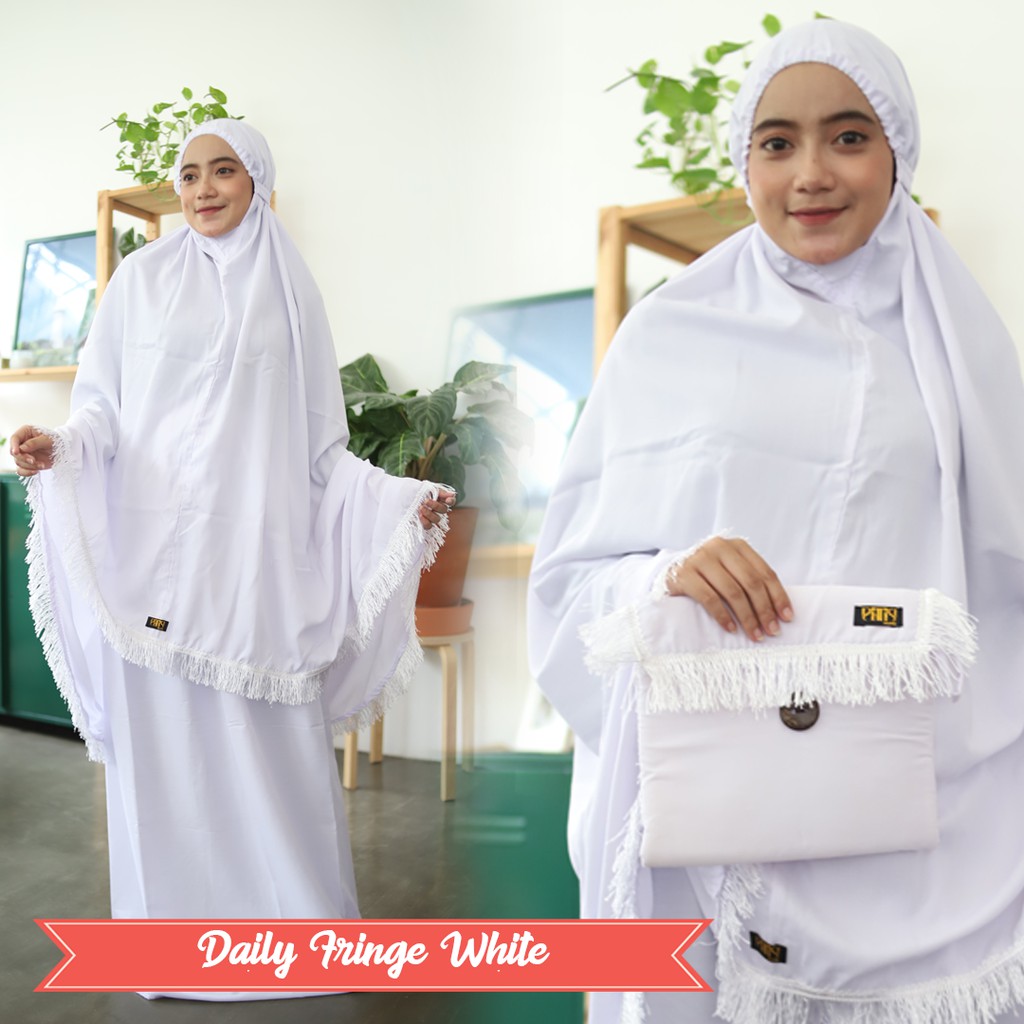 Mukena Dewasa Putih Mukenah Dewasa Terlaris Terbaru 2022 Katun Jepang Murah Jumbo Sutra Fringe White