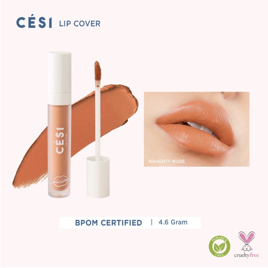 CESI Lip Cream Cover Naughty Nude (Nude Orange) 4.6 Gram