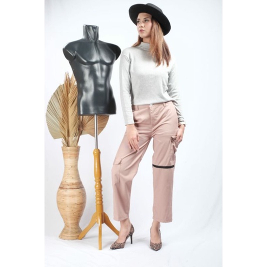 (PROMO) Zipper Pants Cargo Wanita