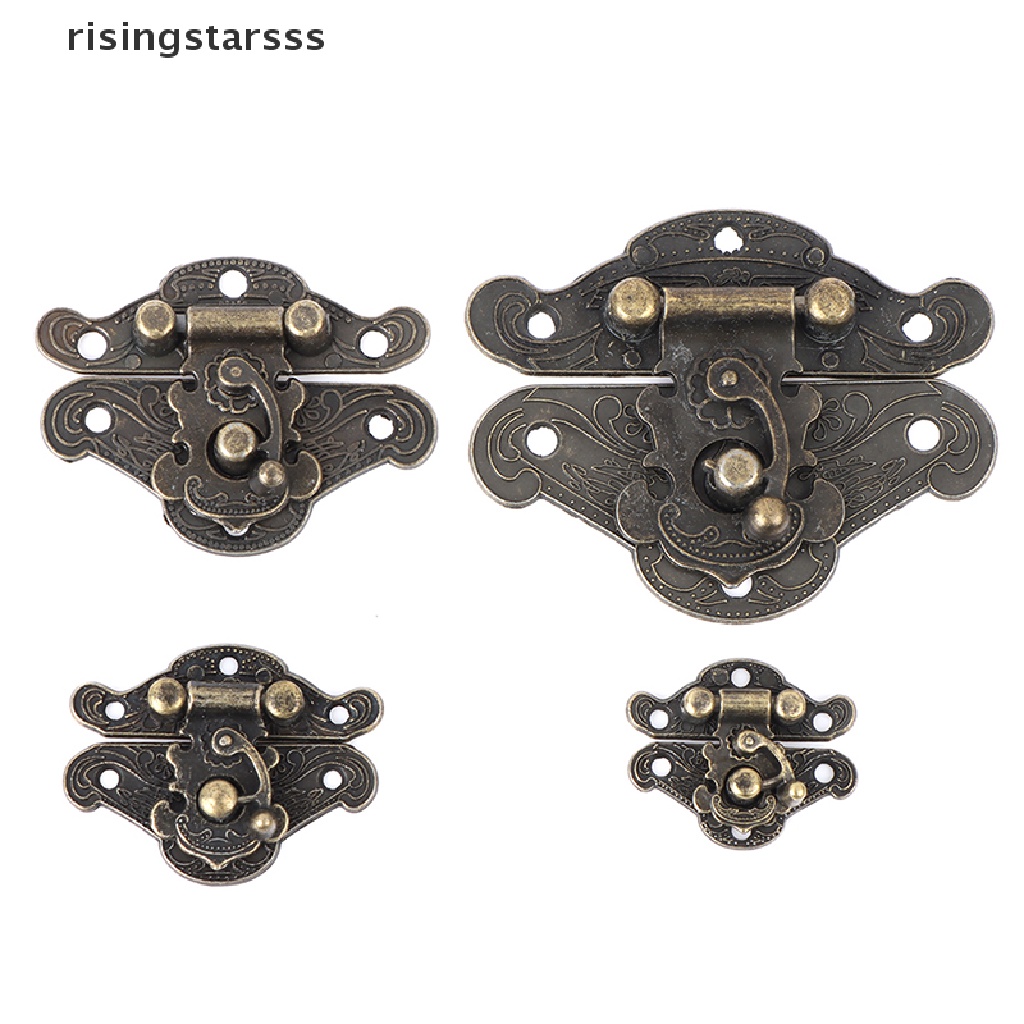 RSID Span-new 4pcs Antique Bronze Hasp Latch Jewelry Wooden Box Lock Cabinet Buckle Case Locks Jelly