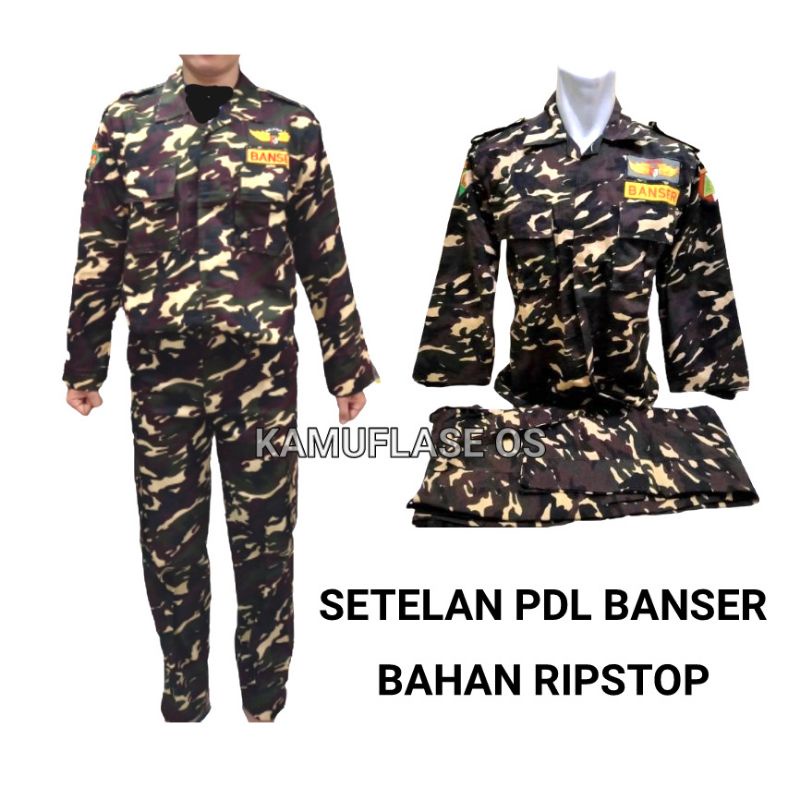 Setelan seragam BANSER Pdl Loreng BANSER Nasional bahan ripstop Balotelli WR Premium