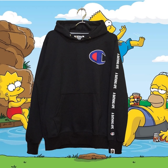 JAKET SWEATER HOPDIE CHAMPION X BAPE LIKE ORIGINAL