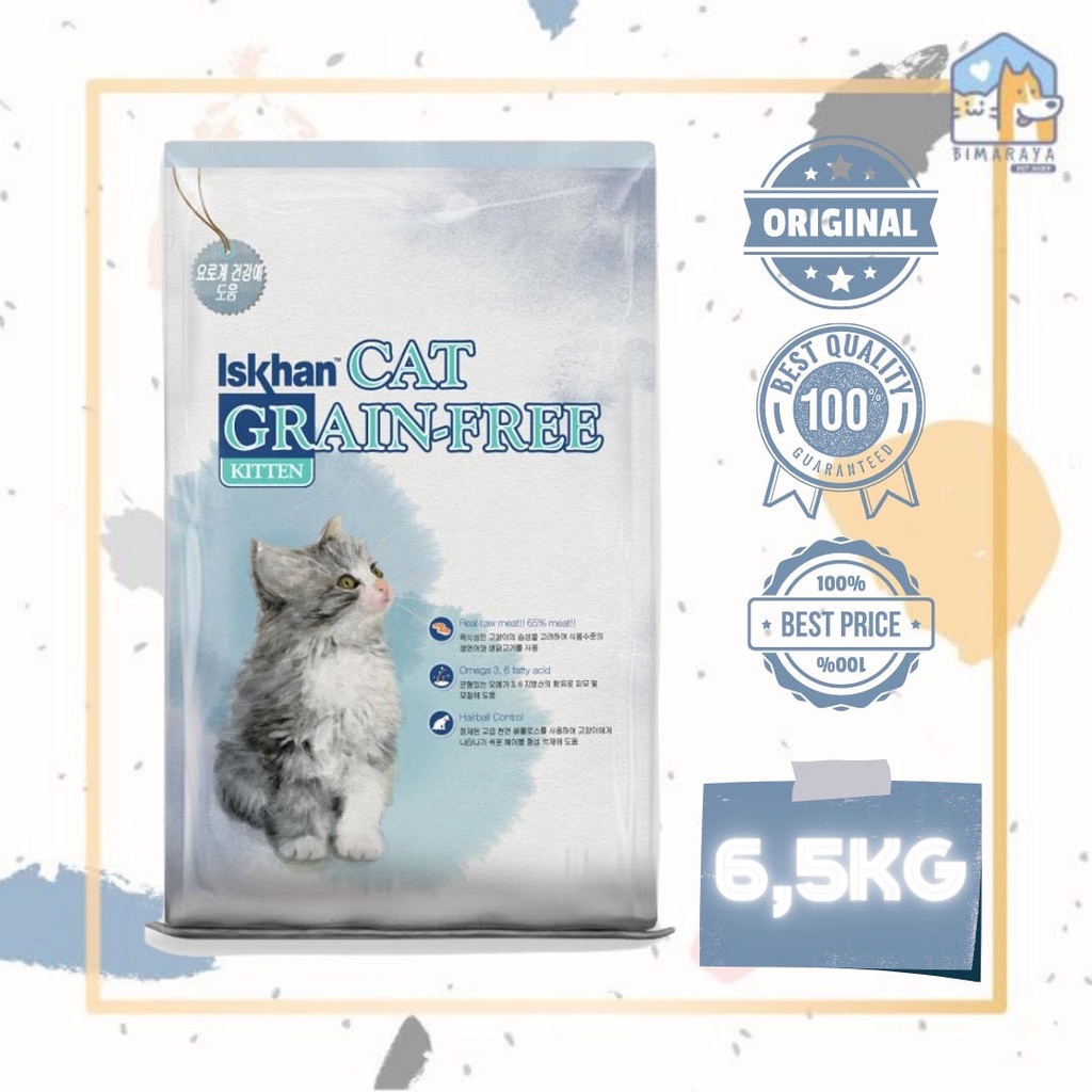 ISKHAN CAT GRAIN FREE KITTEN 6,5KG FRESHPACK (KHUSUS GOSEND/GRAB)