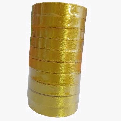 

Pita Satin Gold Ukuran 1/2 inch / 1 cm Per Roll