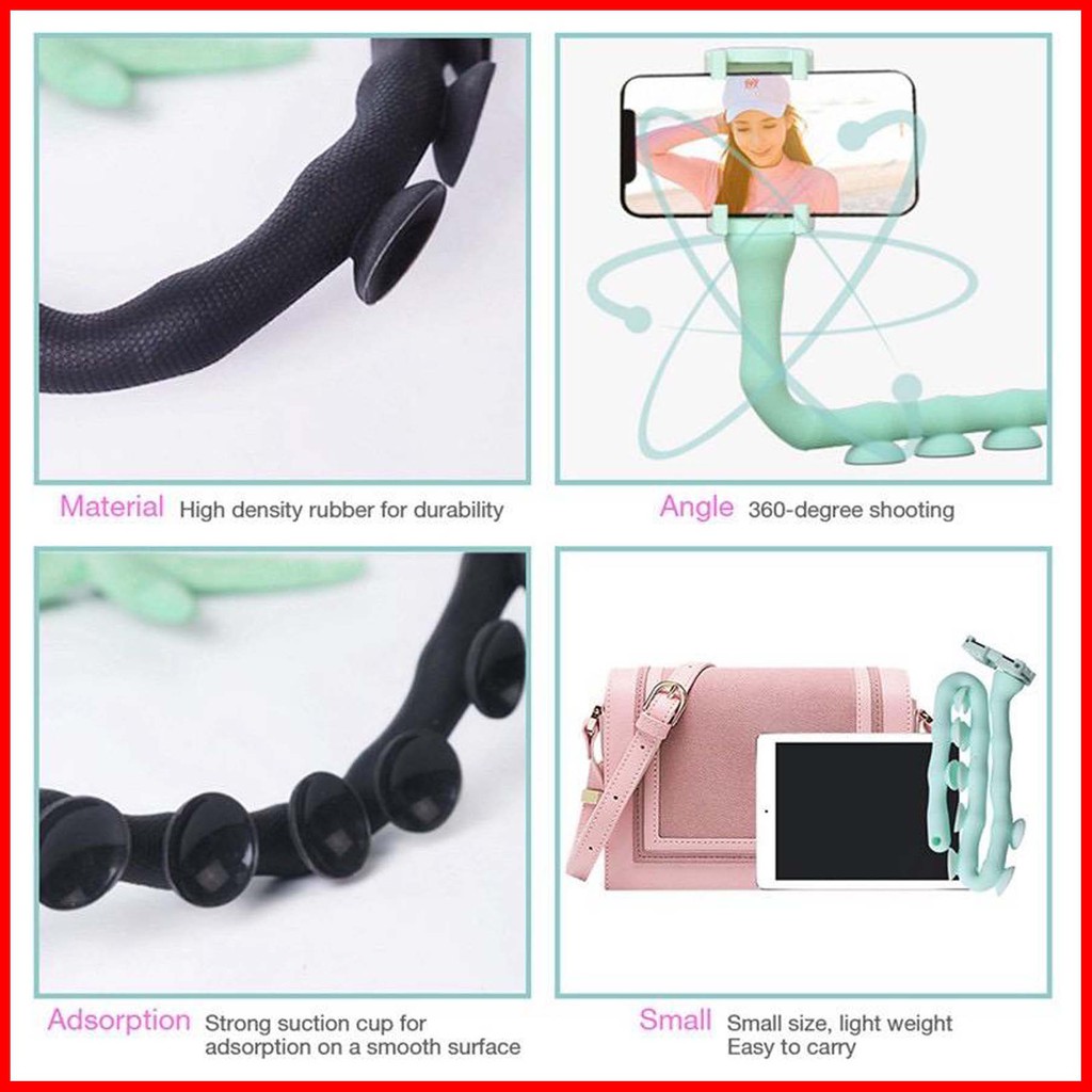 Holder Universal Cute Worm Lazy Holder 360 Lazypod Bentuk Cacing Fleksibel