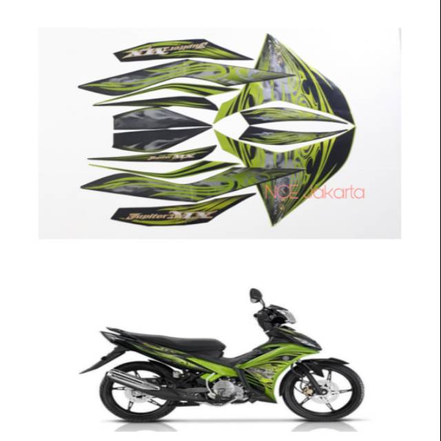 STIKER STRIPING JUPITER MX 2011 HIJAU