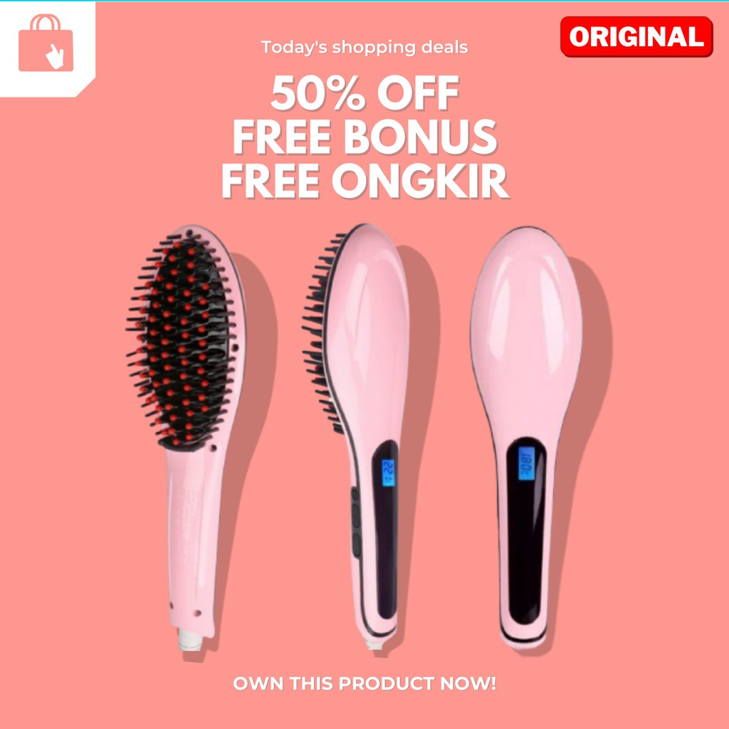 Catokan rambut murah sisir pelurus rambut etude smart haircomb sisir catok rambut elektrik (ORI)