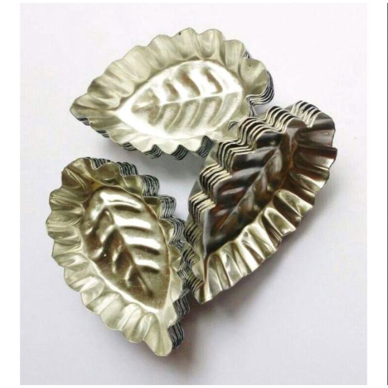 Cetakan nastar motif daun isi 20pcs / cetakan kue pie / cetakan kue kering