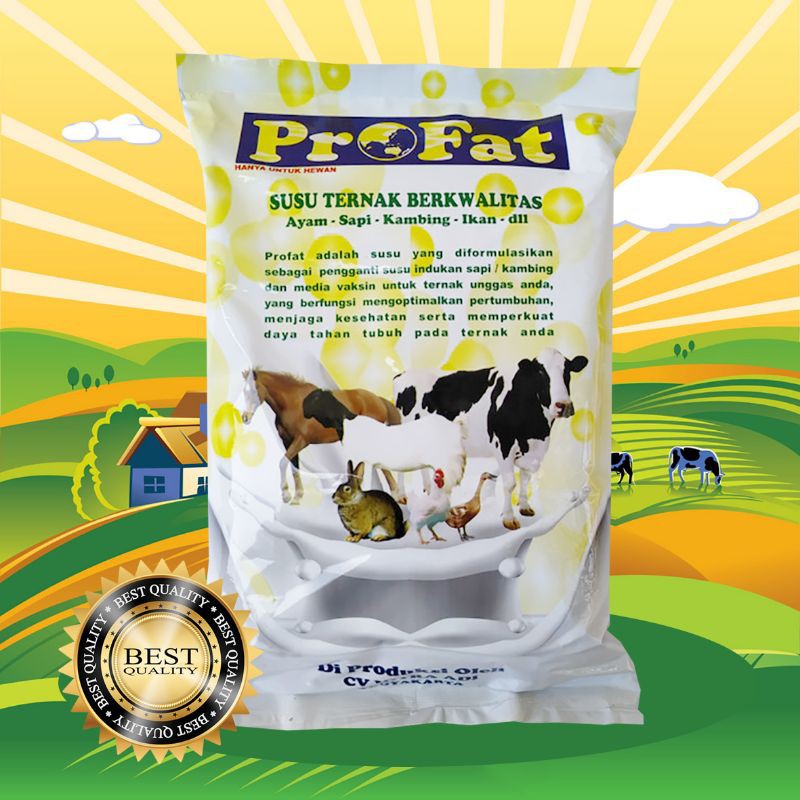 PROFAT 1 KG - Susu Kucing Anjing Kelinci Susu Penggemuk Hewan Susu Kitten Susu Pengganti Induk Kucing 1 KG