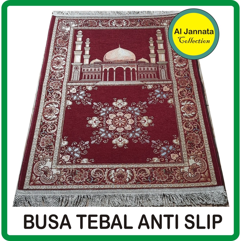 Sajadah Tebal Turki Merah Motif Star