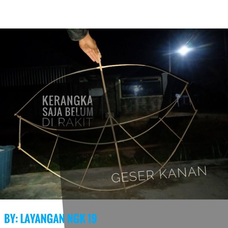 kerangka layangan pegon 1 meter dan 1.5 meter