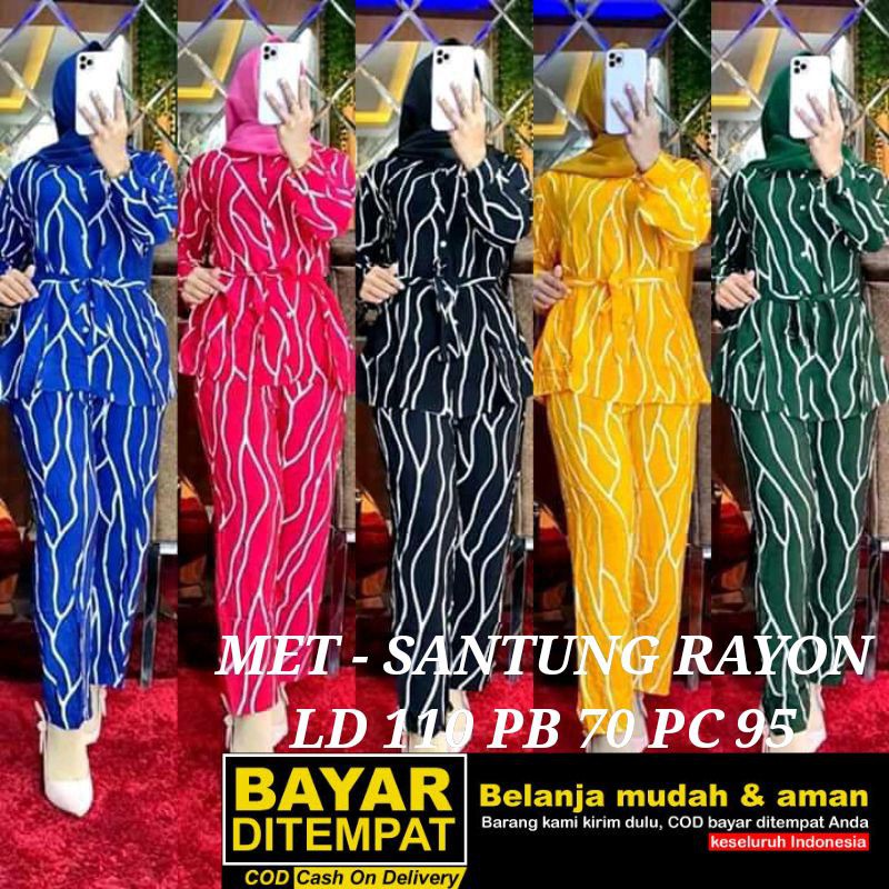 SETELAN TIEDY LENGAN PANJANG/ ONE SET RAYON TERBARU / ONE SET MOTIF AKAR / BASIC TIE DYE KEMEJA TERLARIS {BISA COD}