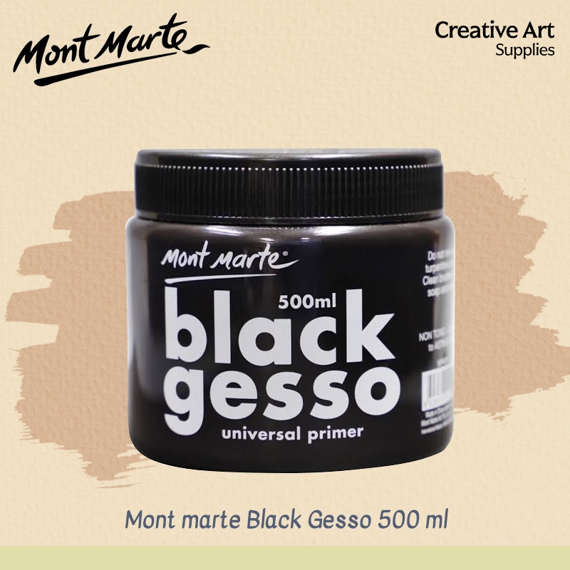 

Mont Marte Gesso Primer - Black 500ml / Gesso warna Hitam 500 ML