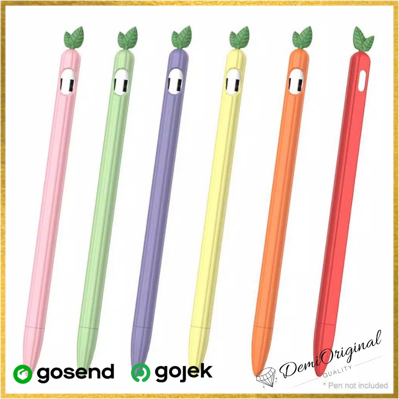 Apple Pencil Cute Carrot Silicone Case Gen 1 / 2 Full 360 Protective