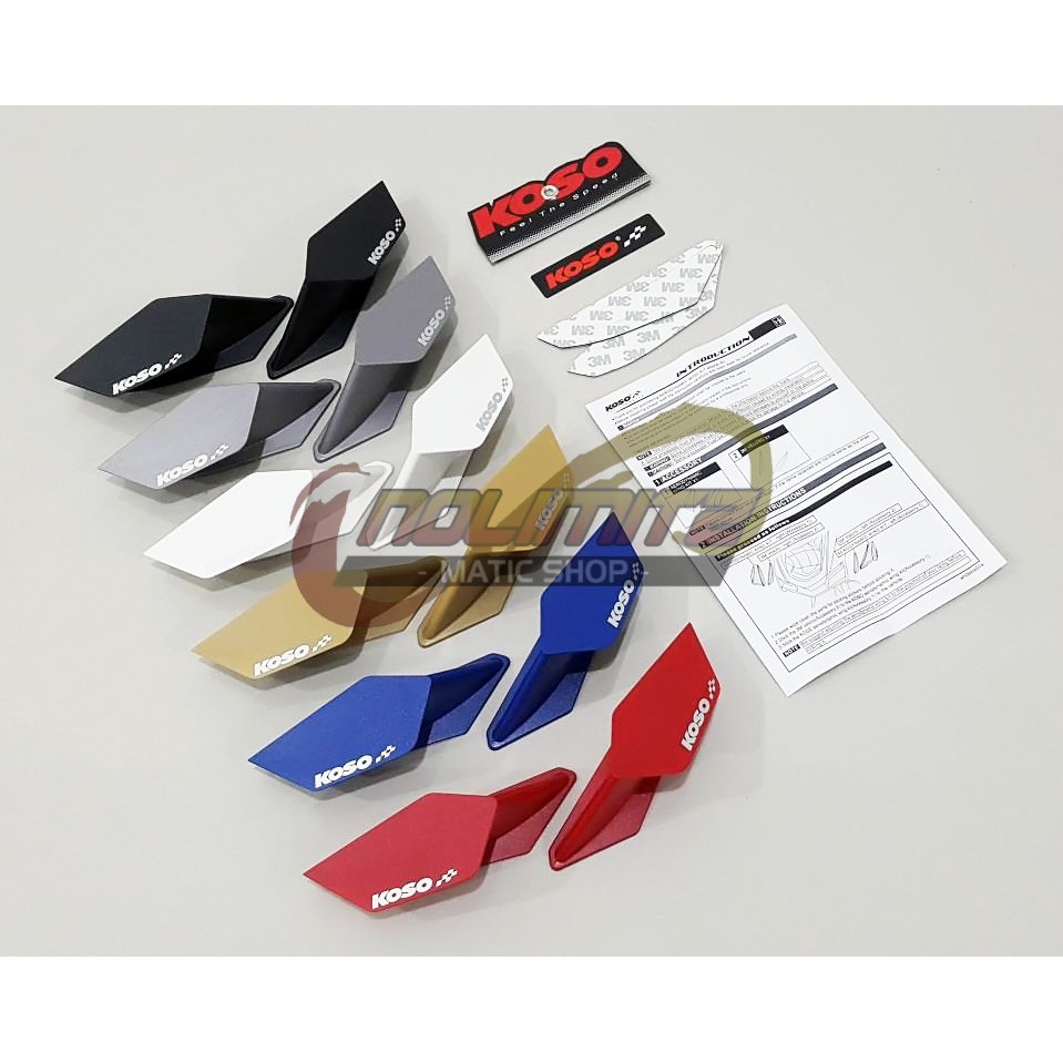 Winglet Aerodynamic Wing Koso Universal NMAX Aerox 155 PCX Vario CBR