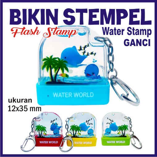 

Stempel Warna Flash Nama air Water Stamp gantungan kunci