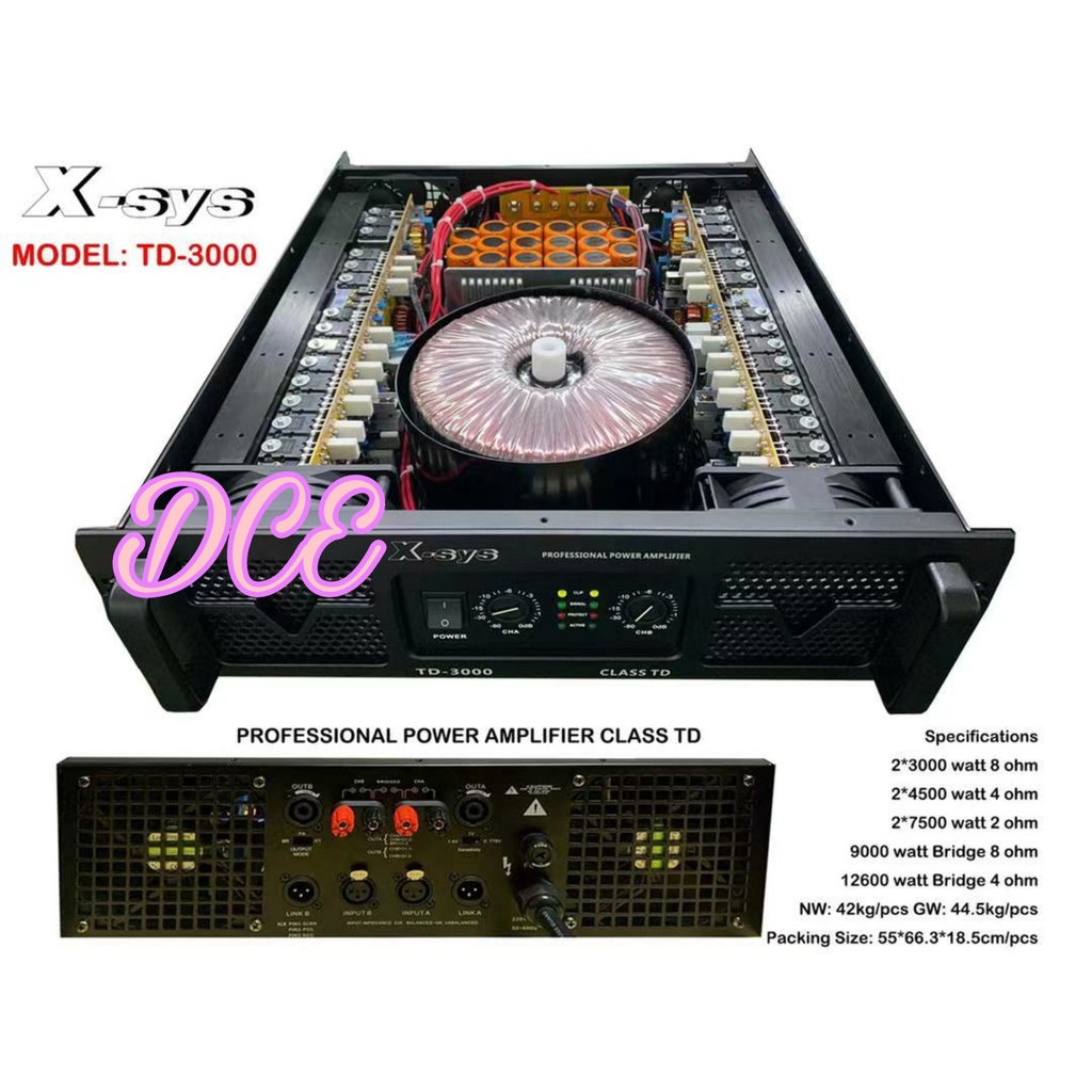 power audio x-sys td3000 td 3000 xsys class td