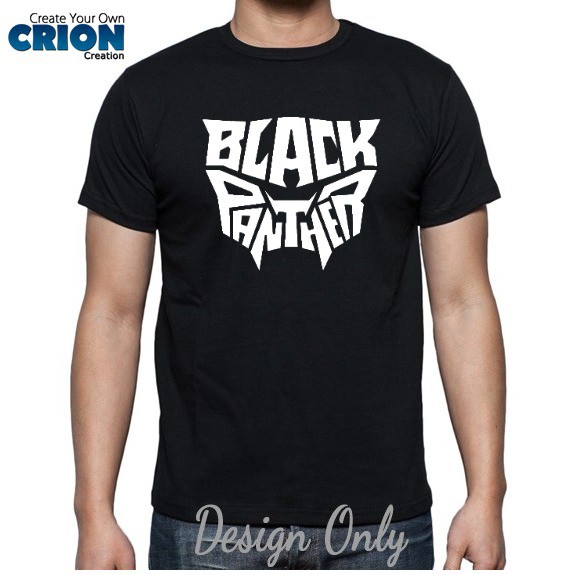 Kaos Black Panther - Black Panther Logo - By Crion