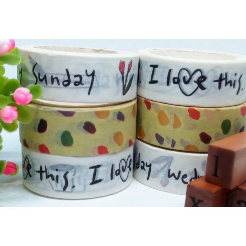 

Washi tape date flower desert