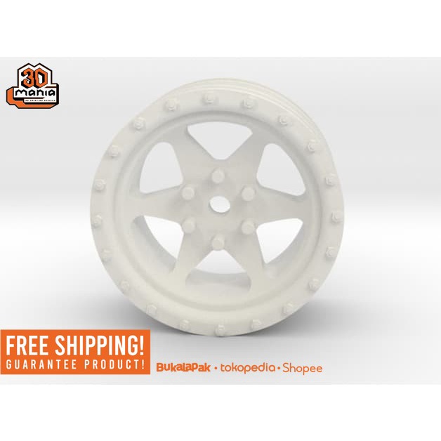 1.9 6 spoke faux beadlock rc wheel