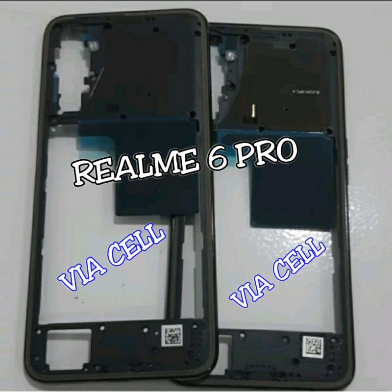 Frame Bazel Bezel Lcd Tutup Mesin Realme 6 Pro Original