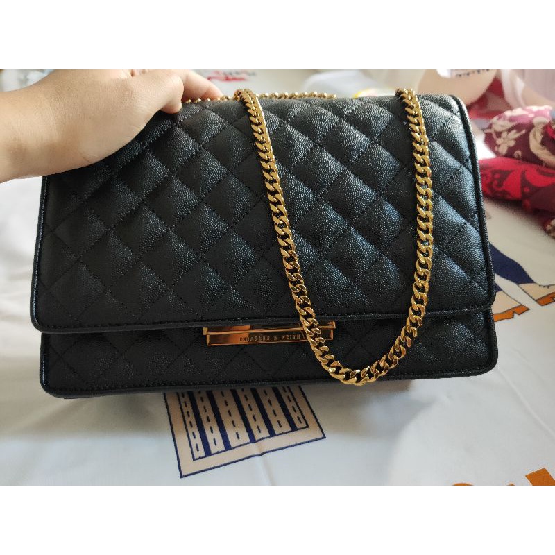 Charles n Keith Quilted Shoulder bag Original (Preloved)