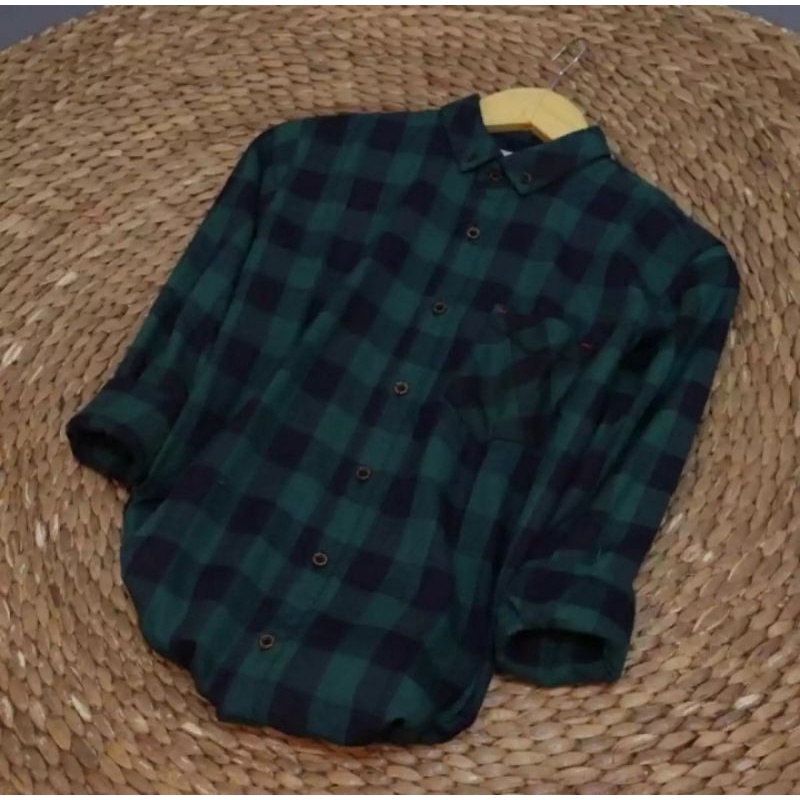 Kemeja Flanel Wanita Flanel Wanita Casual Lengan Panjang  Atasan Wanita  Kemeja Wanita-F8