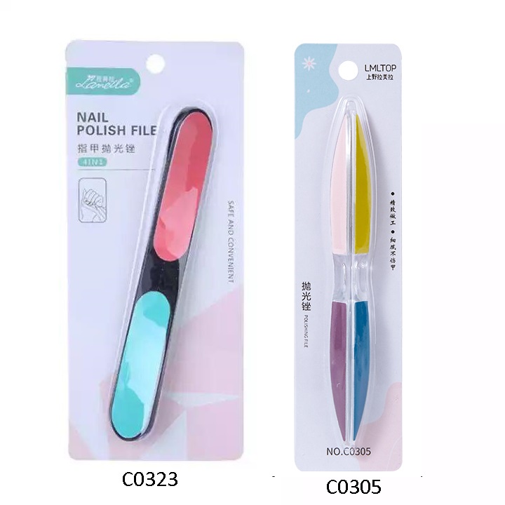 Nail File Nail Buffer 4 Sisi Alat Kikir Kuku Penghalus Kuku Amplas Kuku Alat Manicure Pedicure Pengilap Kuku Nail Polishing File