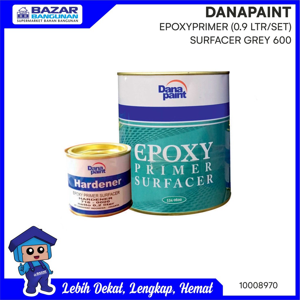 Danapaint - Cat Dasar Epoxy Primer Surfacer Set Duco Dana Paint 534-0600