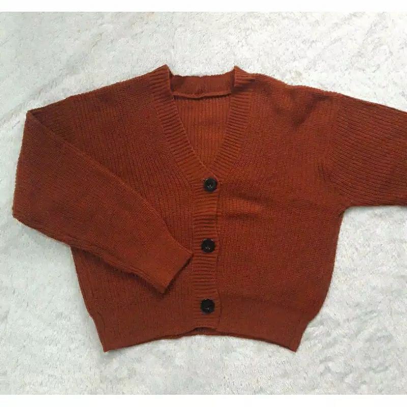 Eireen Premium Cardigan | Kardigan Premium Rajut Wanita | Olivia-Koral