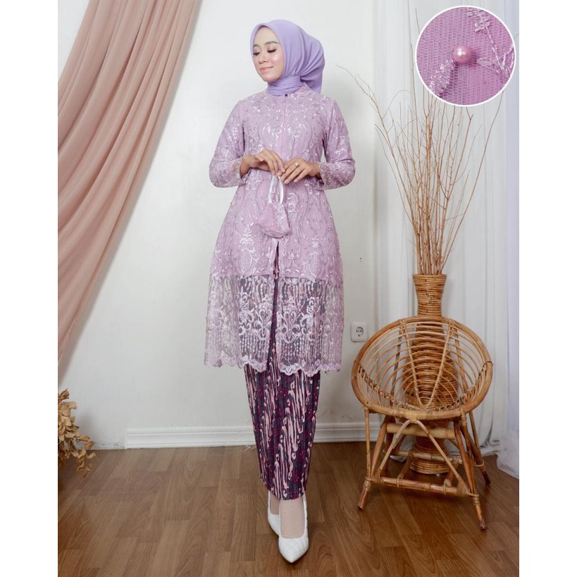 Kadai.baju / Kebaya tunik wisuda abrina / Kebaya busui friendly / Kebaya pesta modern dan pernikahan Size M L XL XXL