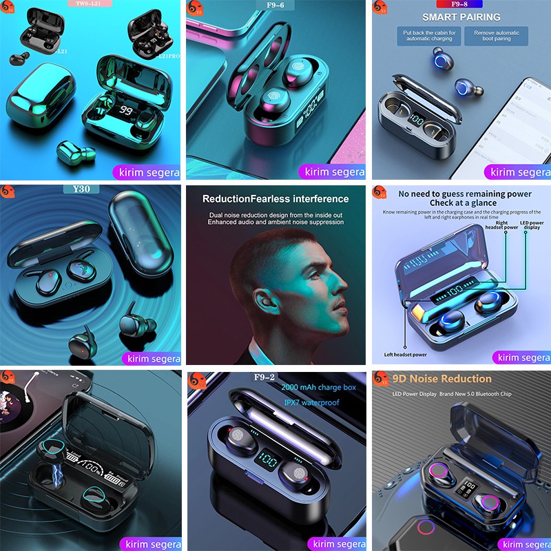 ⚡YZ TWS-L21/TWS-L21PRO/TWS-Y30/TWS-M10/TWS-M12/F9-2/F9-5/F9-6/F9-8 earphone Bluetooth headset QKZ KZ