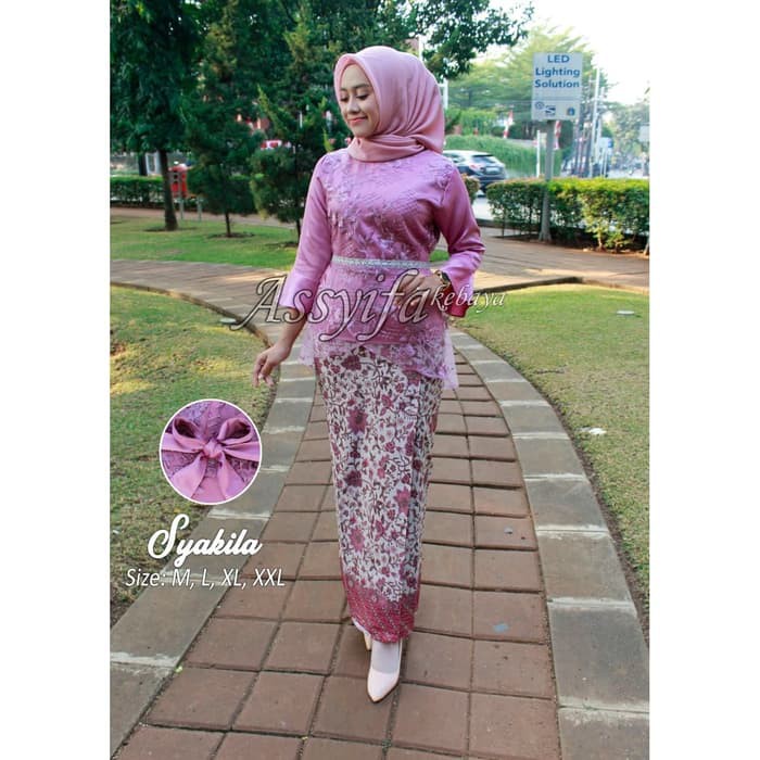 set kebaya brukat syakila list berkualitas