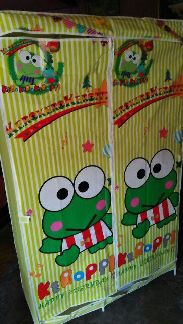 Shenar Lemari Portable Lemari Pakaian Lemari Baju Lemari Susun Rak Baju Lemari Kain Motif Keropi Shopee Indonesia