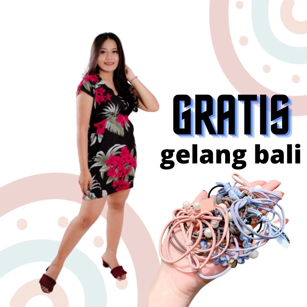 DRESS MANOHARA KINANTI PENDEK DRESS BALI BAJU BALI TERBARU KEKINIAN ADEM