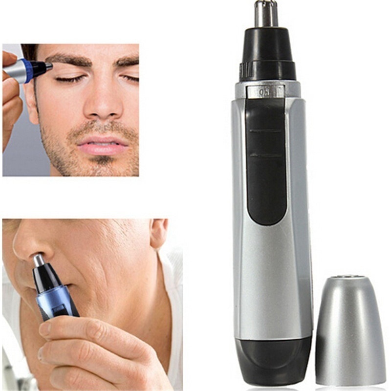 Cukuran bulu hidung dan Alis cukur bulu pencukur alis alat cukur elektrik portable pangkas bulu hidung dan alis Electric Nose Ear Hair Trimmer Implement Shaver Clipper Facial Neck Eyebrow Trimmer Shaver Men Women Clean Trimer Razor Remover