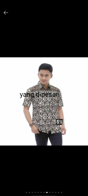 Baju Batik Pria Abadi Batik Kemeja Batik Pria Lengan Pendek Terviral Di Shopee