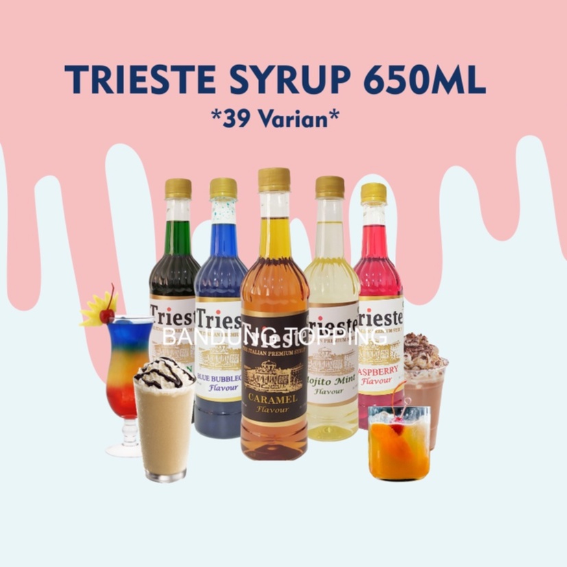 Trieste syrup variant rasa buah-buahan 650ml