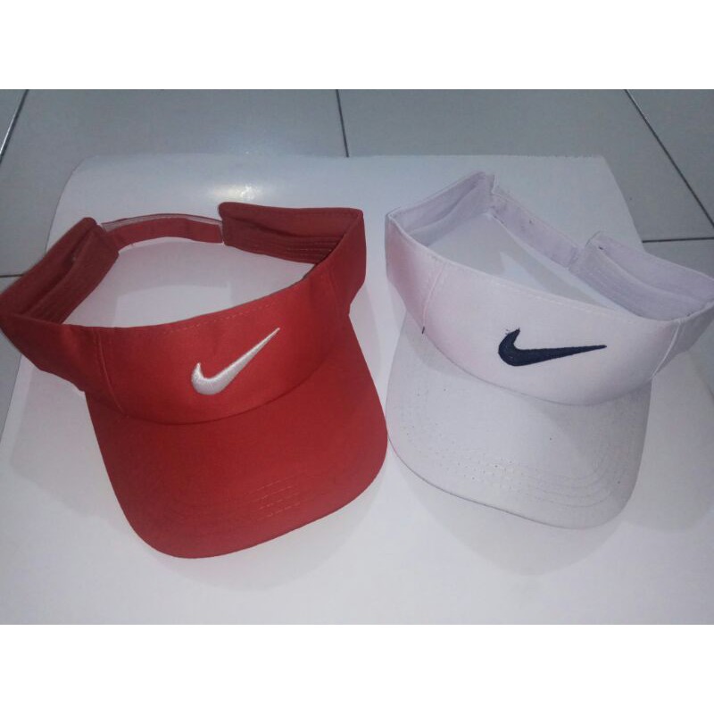 Bundling 1 Topi Nike Merah + 1 Topi Nike Putih