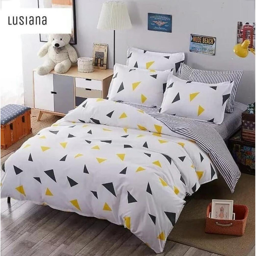 READY STOCK SPREI Katun MOTIF MINIMALIS ABSTRAK / GARIS ...