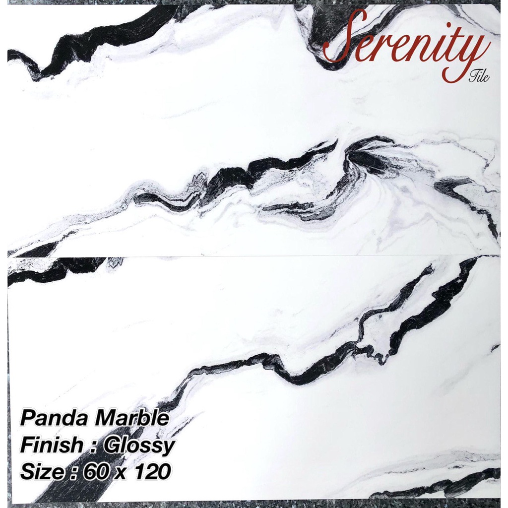 Granit Putih Motih Marmer Serenity Panda Marble 60x120