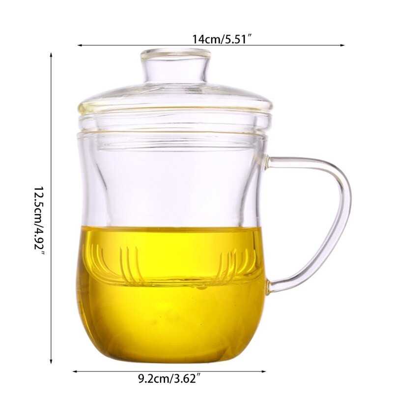 TD-DA One Two Cups Gelas Cangkir Kopi Teh 300ml with Infuser Filter - RAL300